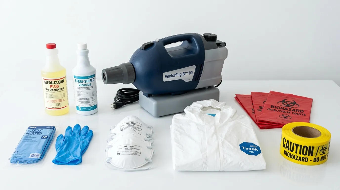 Professional biohazard remediation crew working in Bridgewater