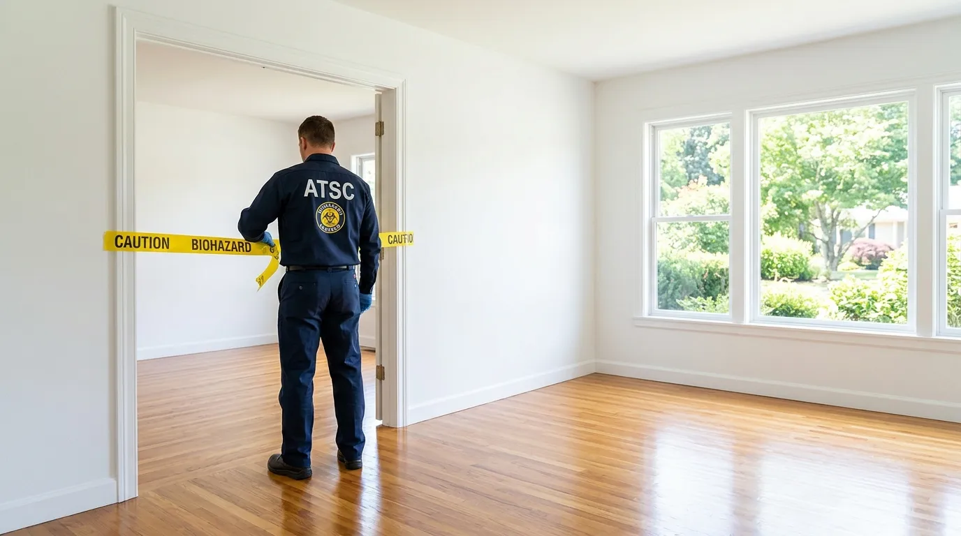 Certified biohazard cleanup crew performing Trauma Scene Cleanup in Bridgewater